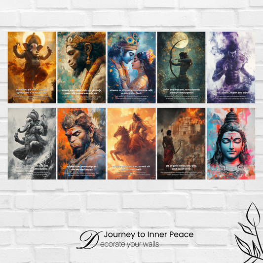 Spiritual Poster 2nd-Design Combo Poster ( Set of 10 Posters )