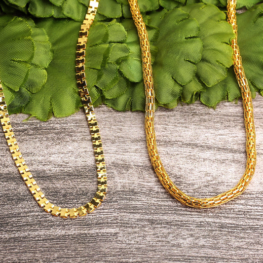 2 Gold plated Chain Combo - Design 6