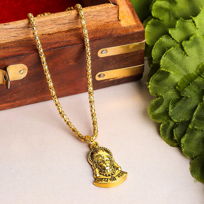 Hanuman Ji 3 Gold plated Locket and Chain set