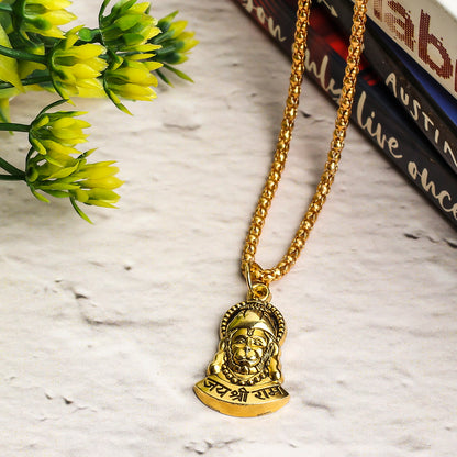 Hanuman Ji 3 Gold plated Locket and Chain set