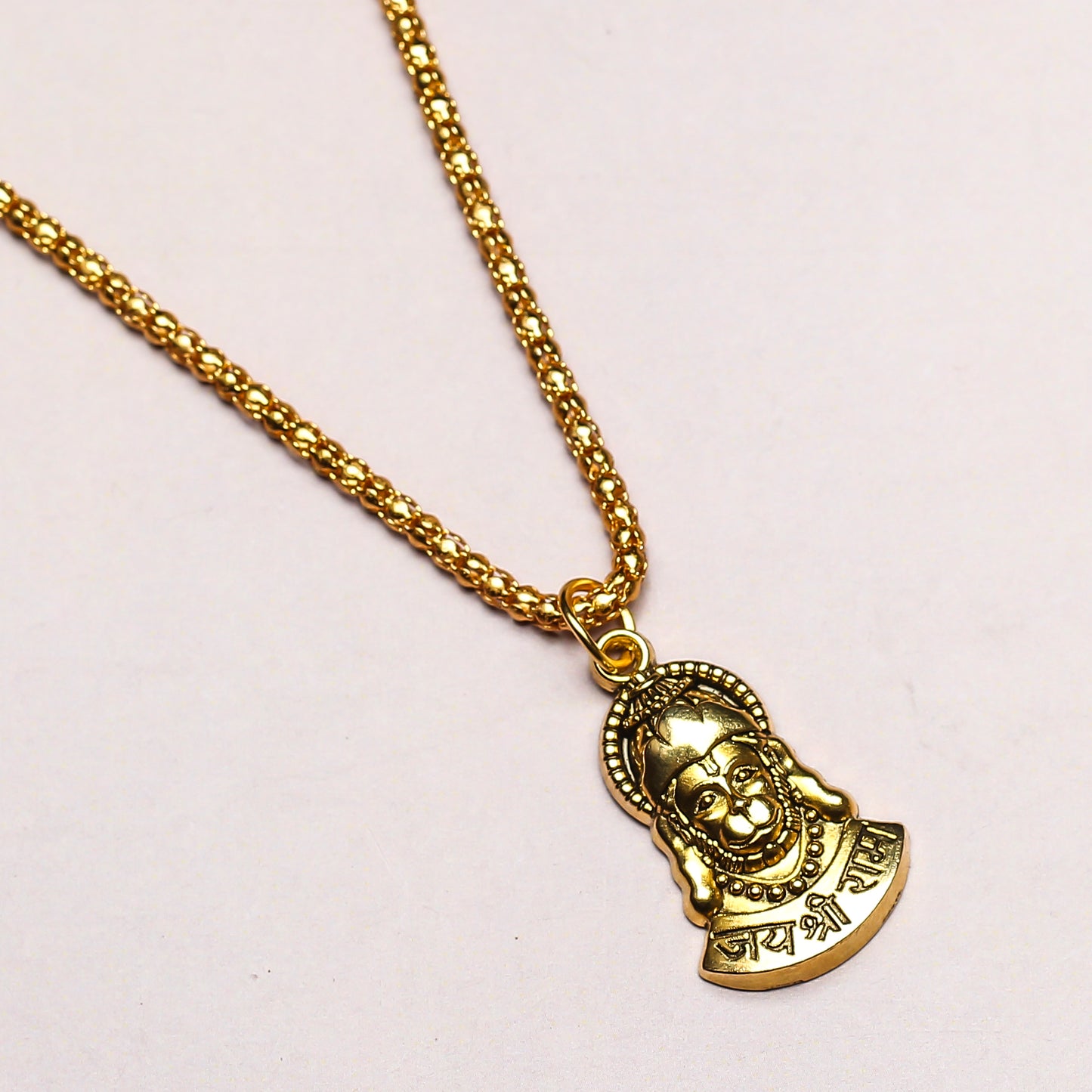 Hanuman Ji 3 Gold plated Locket and Chain set