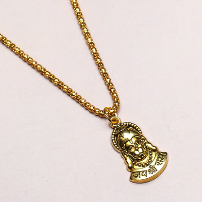 Hanuman Ji 3 Gold plated Locket and Chain set